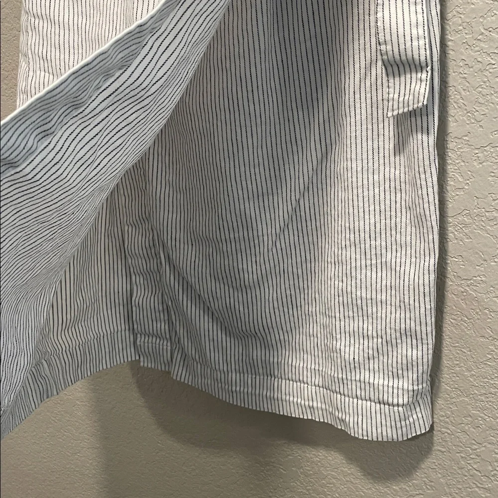 Banana Republic Striped Linen Wrap Pencil Skirt Size 10 - Picture 6 of 9